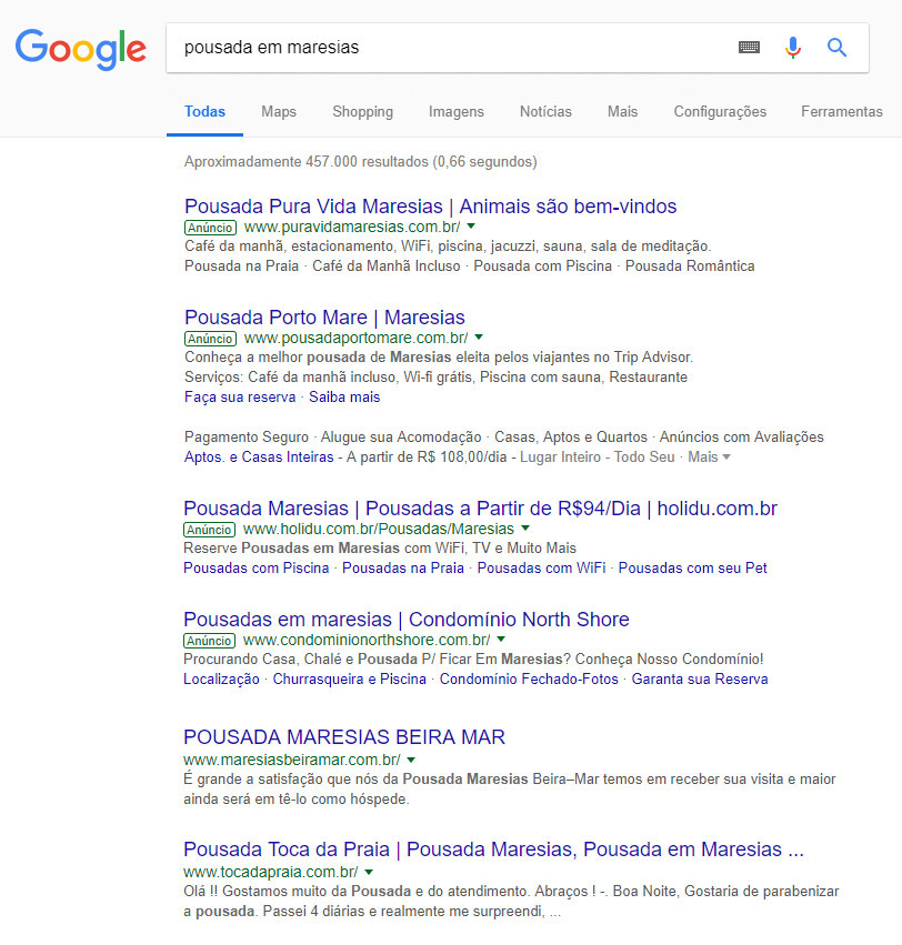 google-adwords-links-patrocinados-pousada-maresias-sp Google Ads o que é e como funciona