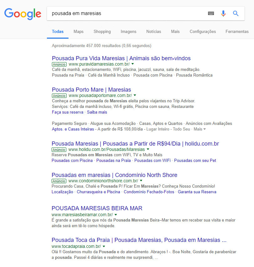 google-adwords-links-patrocinados-pousada-maresias-sp Google Ads o que é e como funciona